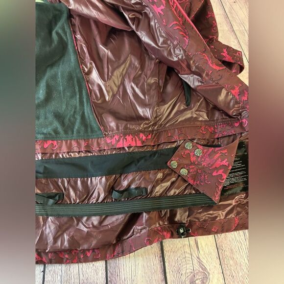 Athleta Twin Tip Ski Jacket in Port Wine Snow Scroll Ski Snowboard Jacket Size M - Picture 10 of 16